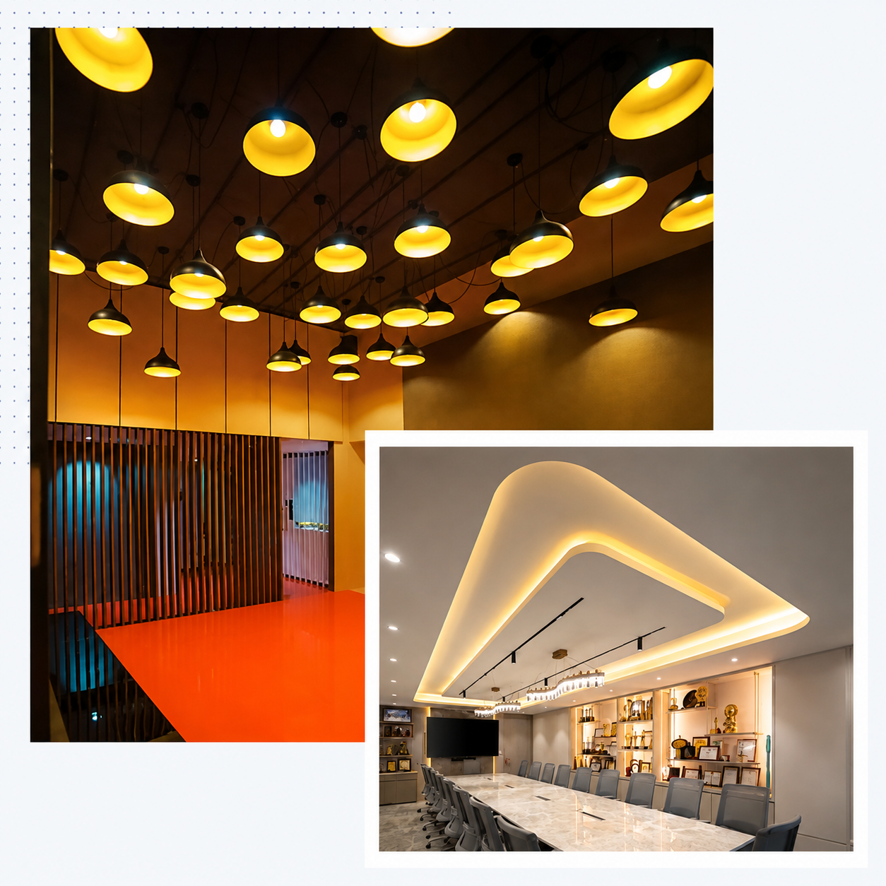 Lighting fixture installation on a commercial site