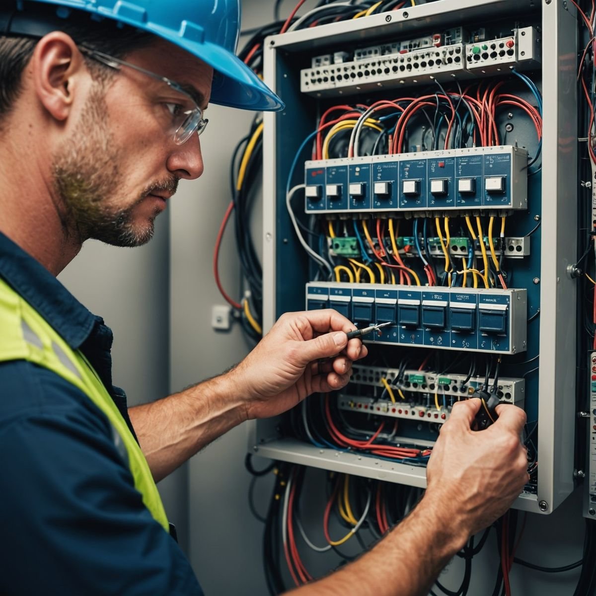 Electrical maintenance process on a commercial site