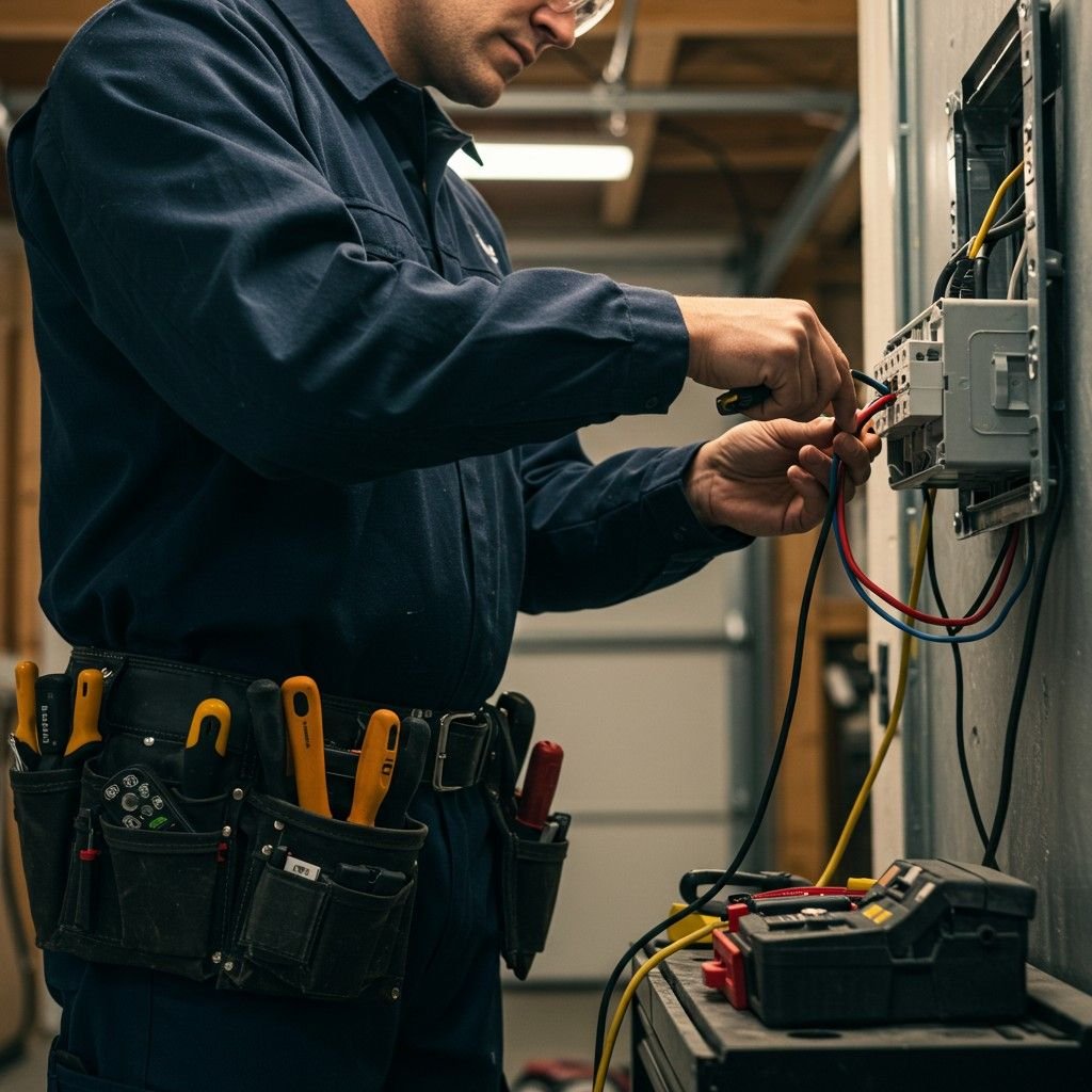Electrical maintenance inspection in progress